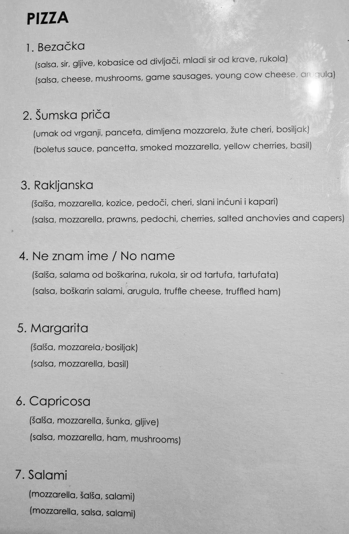 Konoba Placa меню