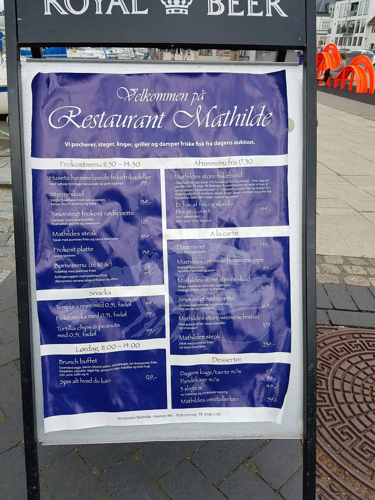Restaurant Mathilde меню