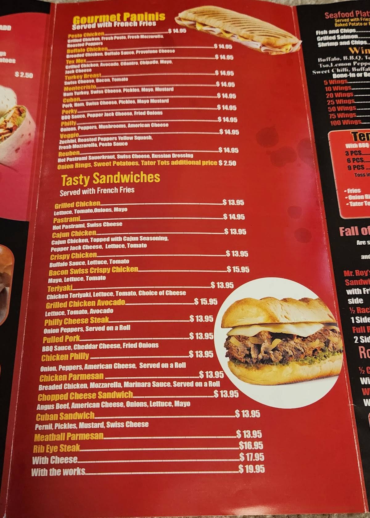 Mr.Roy's Grill меню