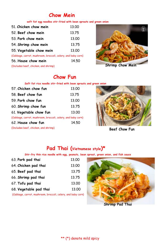 Nam Van Noodle Café меню