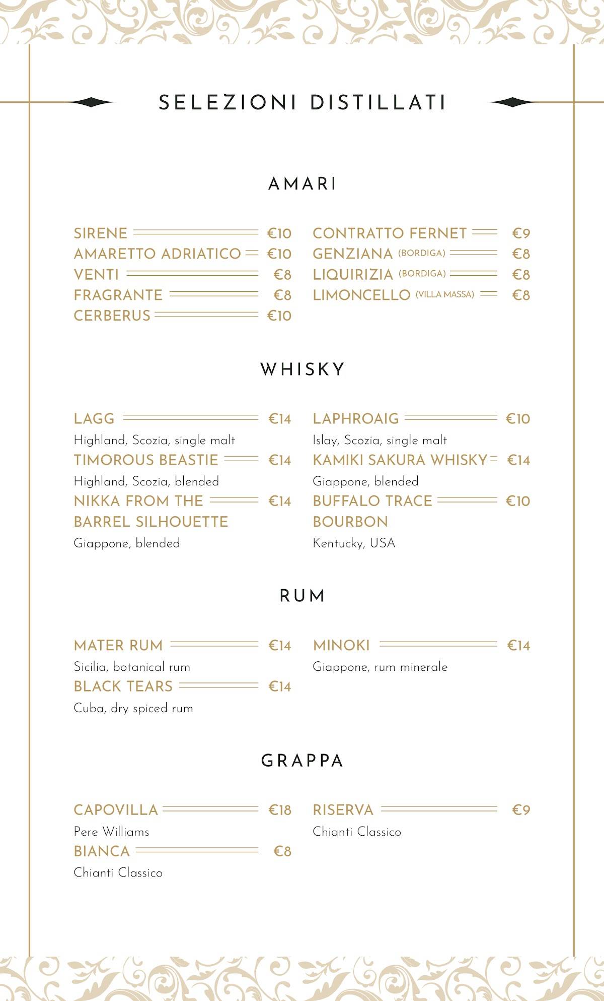 Notramè Bistrot меню