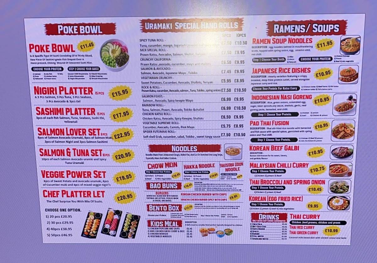 RAKUZEN Wok N Sushi (chinese & Japanese takeaway) меню
