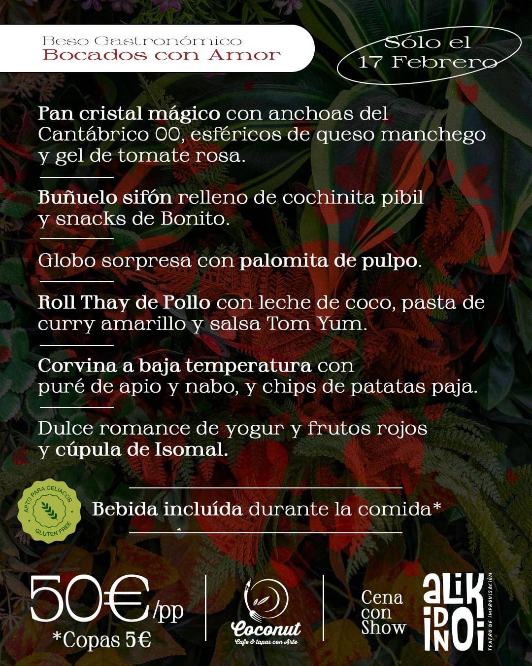 Restaurante Coconut Tapas меню