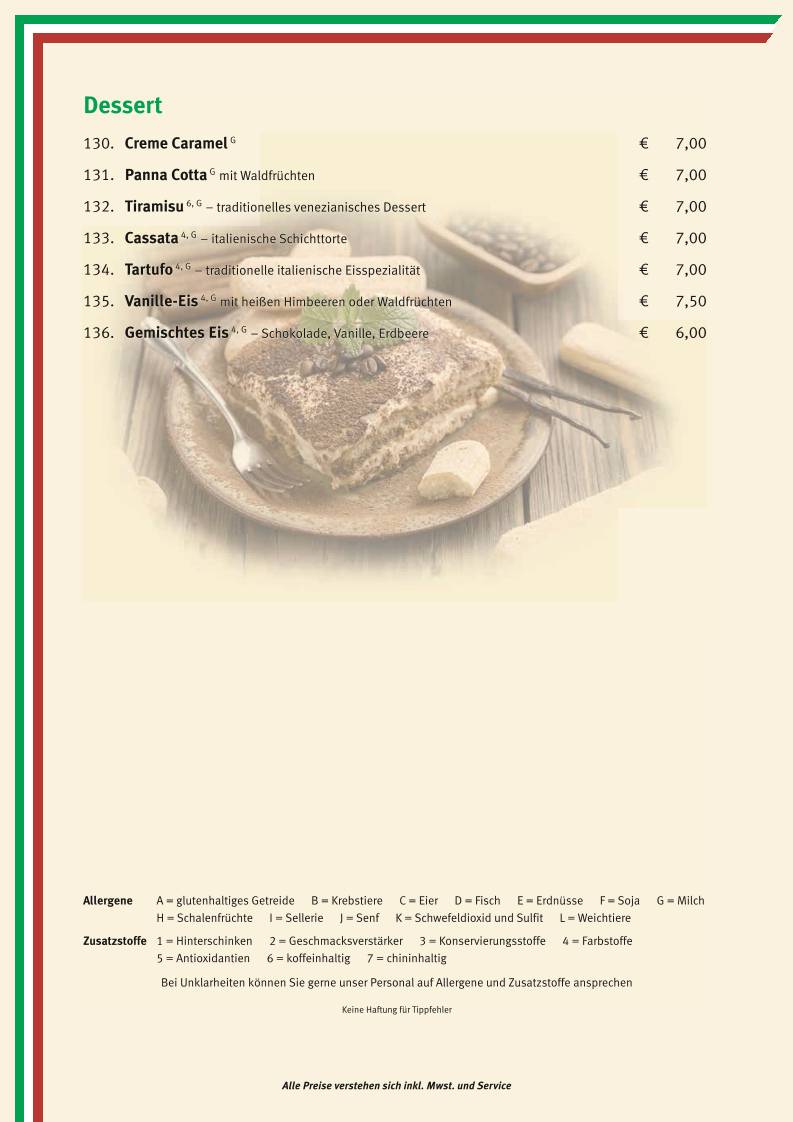 Ristorante Gargano меню