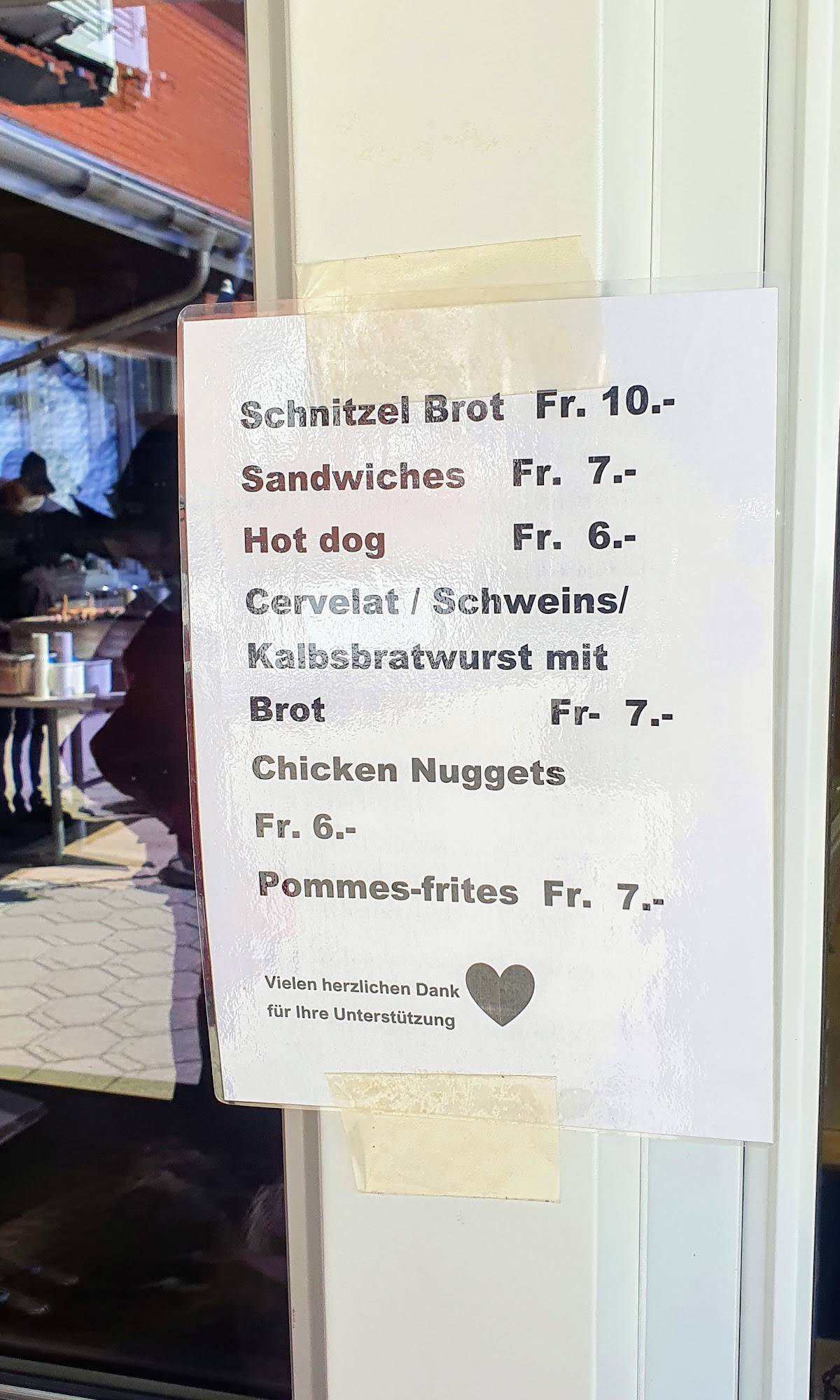 Restaurant Ritz Gerschnialp меню