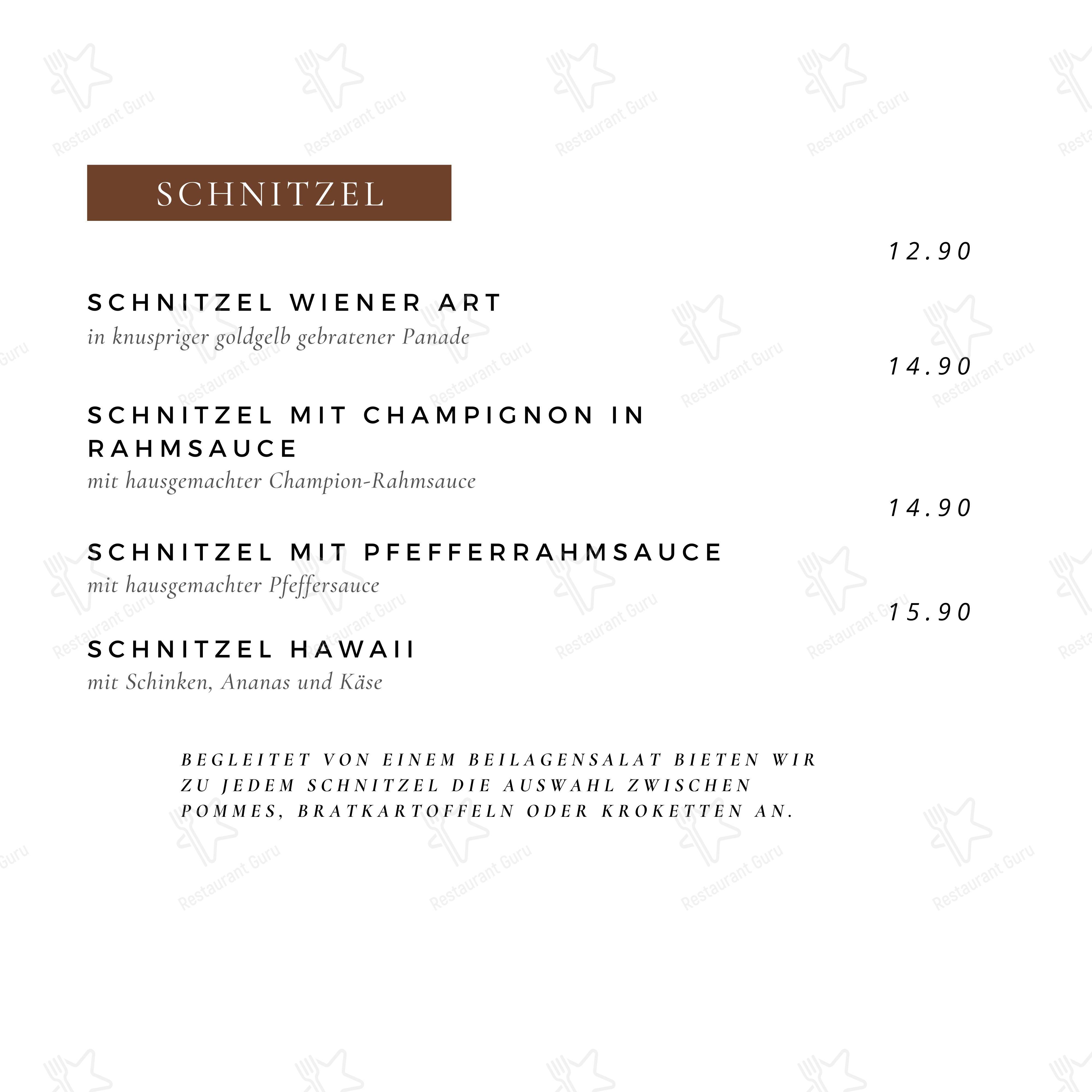 Меню ресторана Restaurant Rococo - Меню