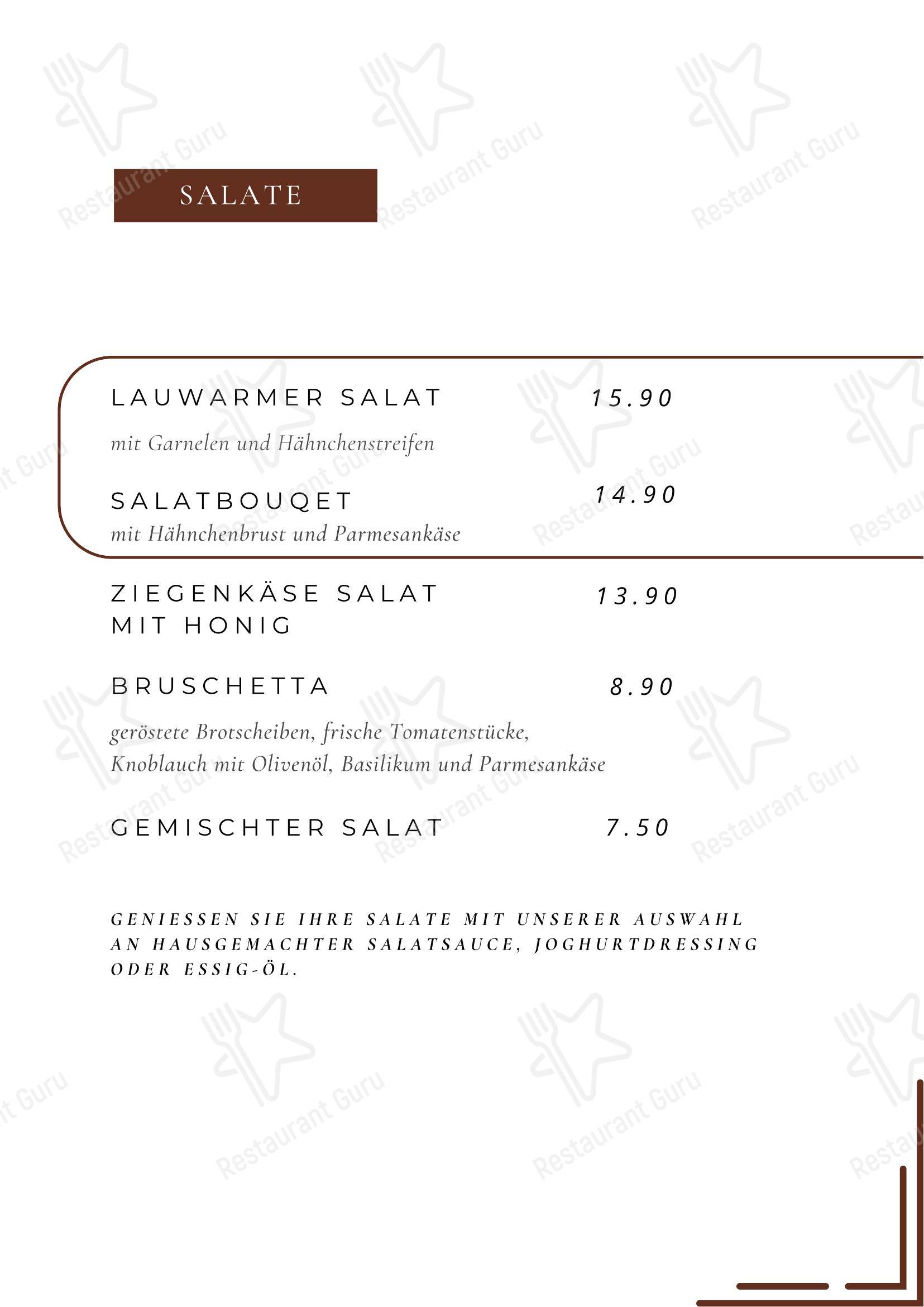 Меню ресторана Restaurant Rococo - Меню напитков