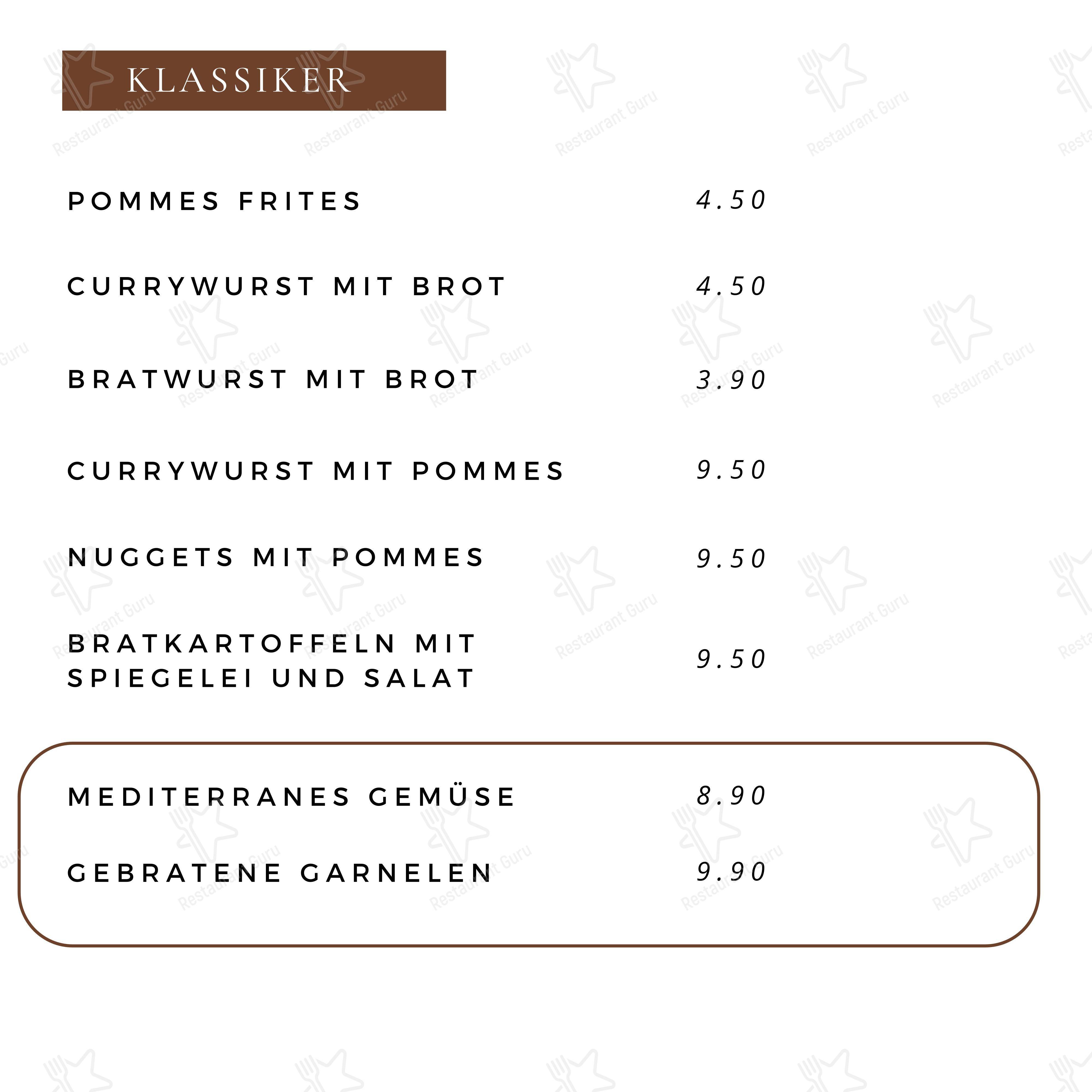 Restaurant Rococo в Леверкузене - Меню