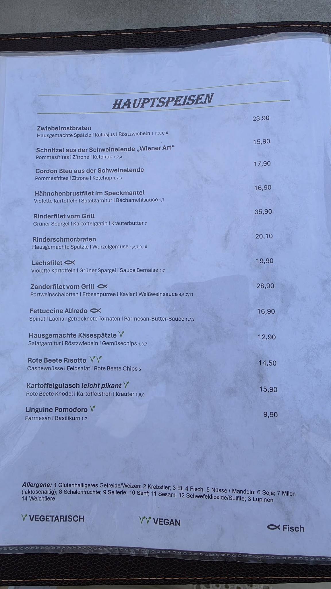 Restaurant Roots меню