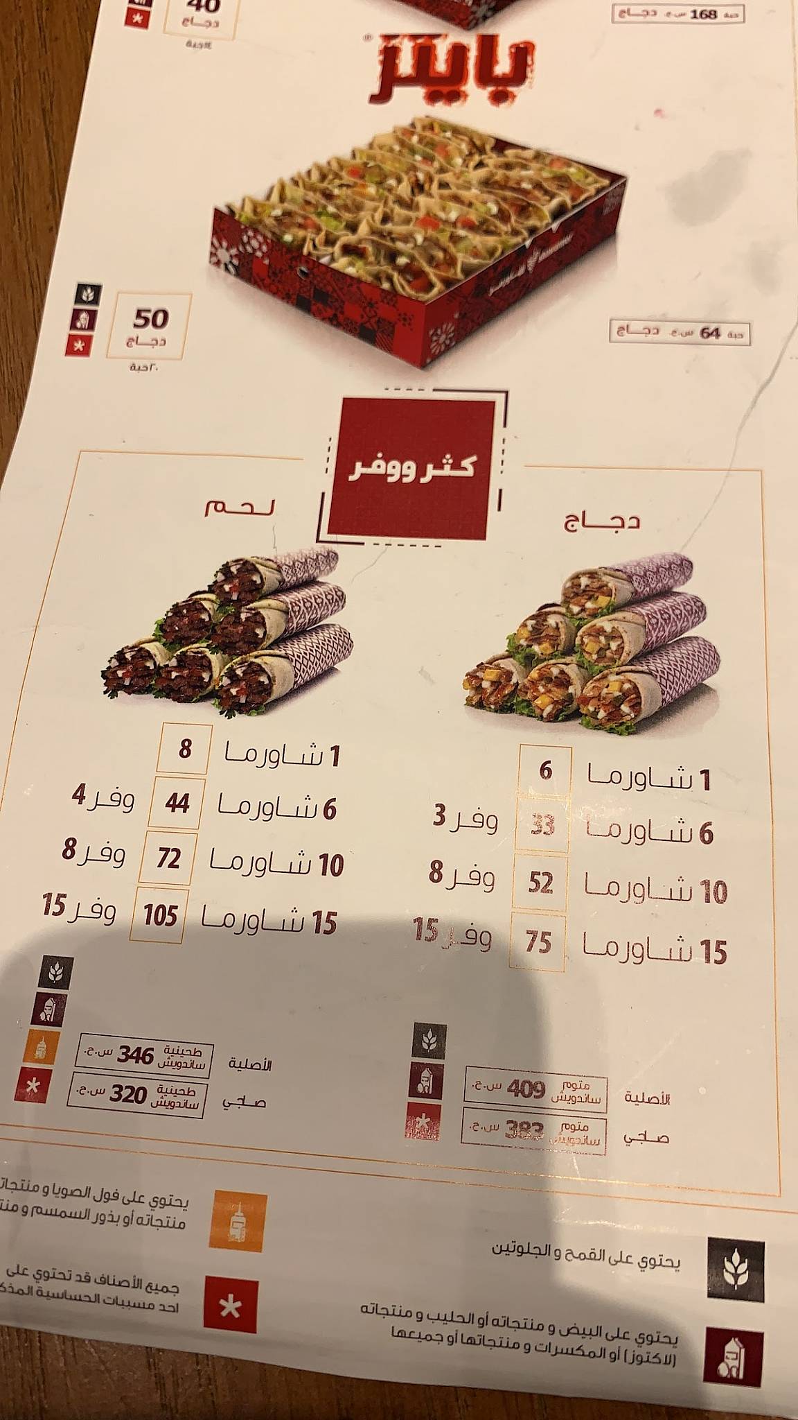 Shawarmer меню