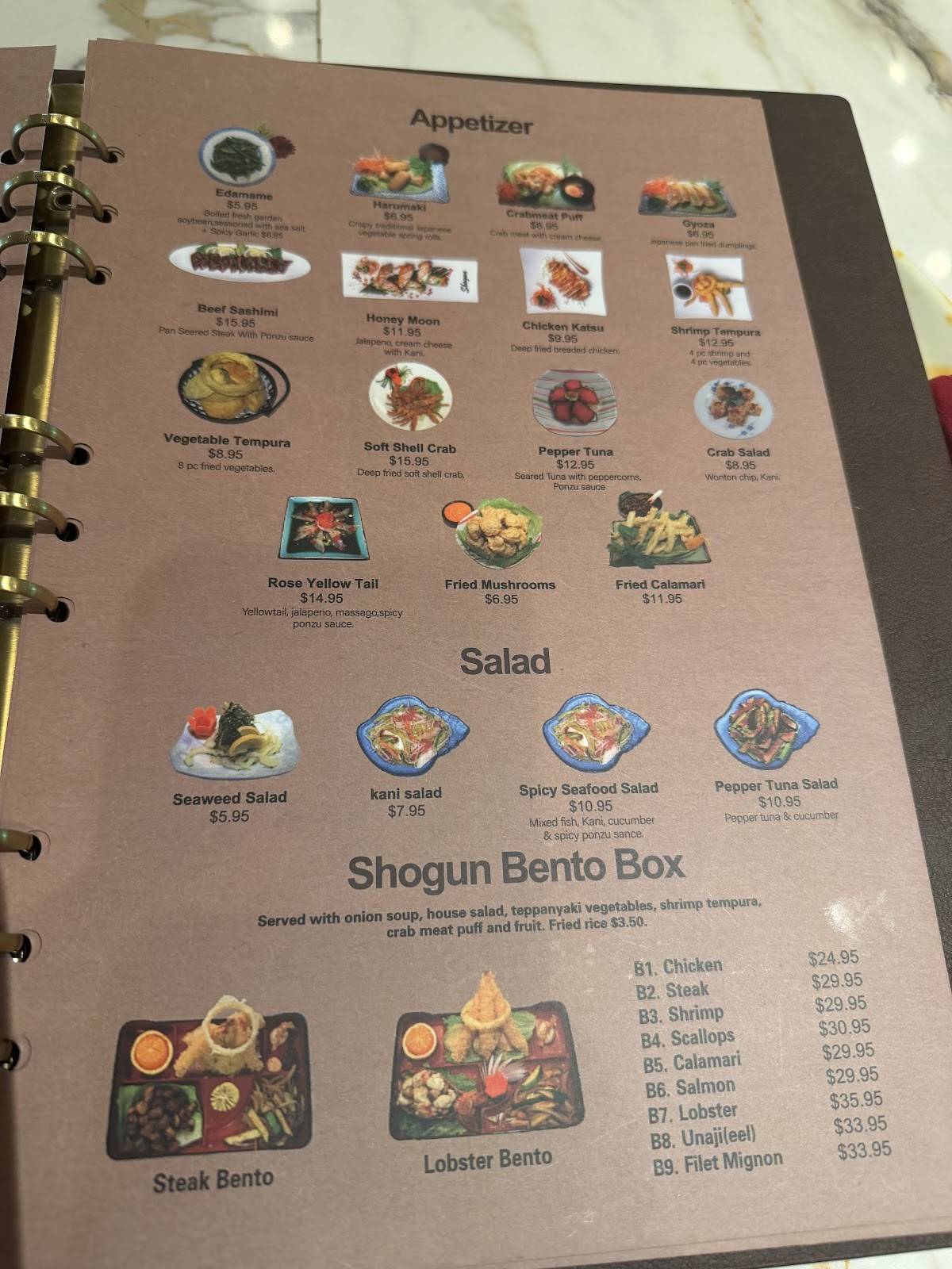 Shogun Japanese Hibachi Sushi Hotpot Bar меню