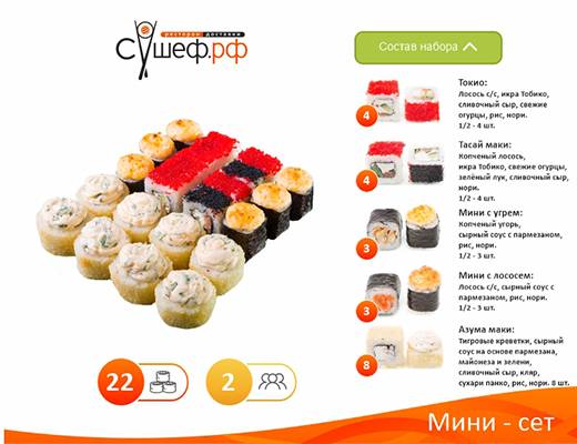 Сушеф.рф меню