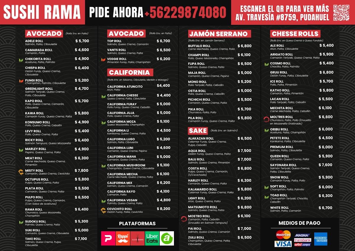 Sushi Rama меню