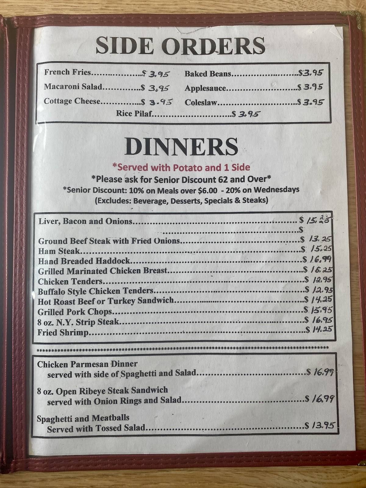 Whitney Point Country Kitchen меню