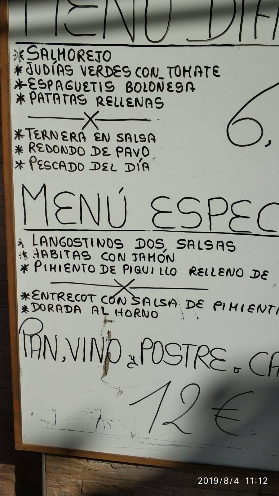 Restaurante Alameda меню