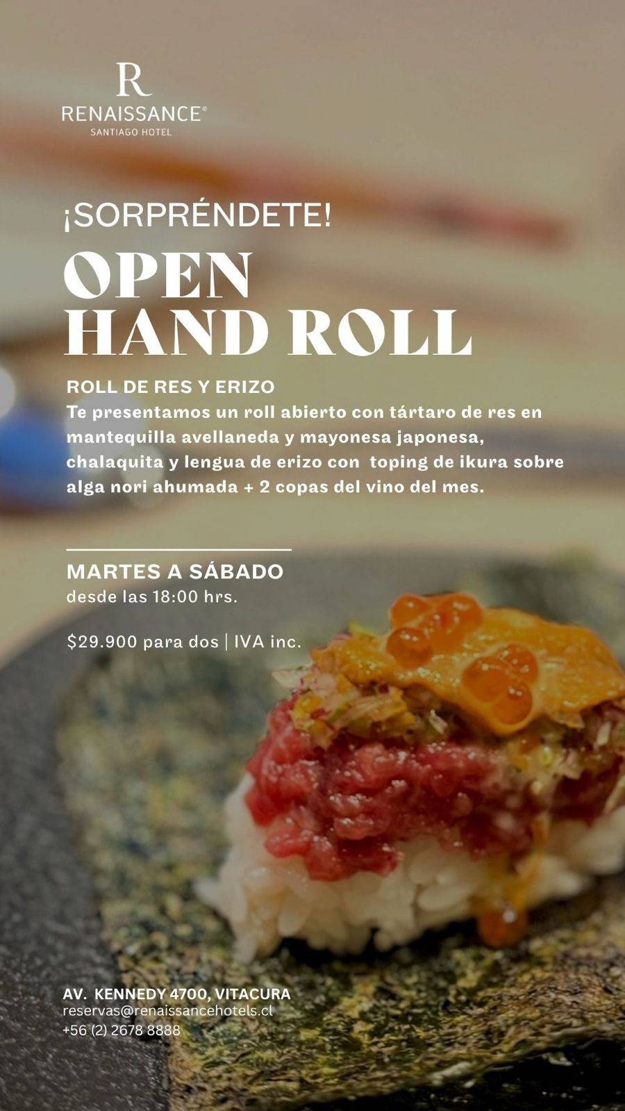 Restaurante Shinsei меню