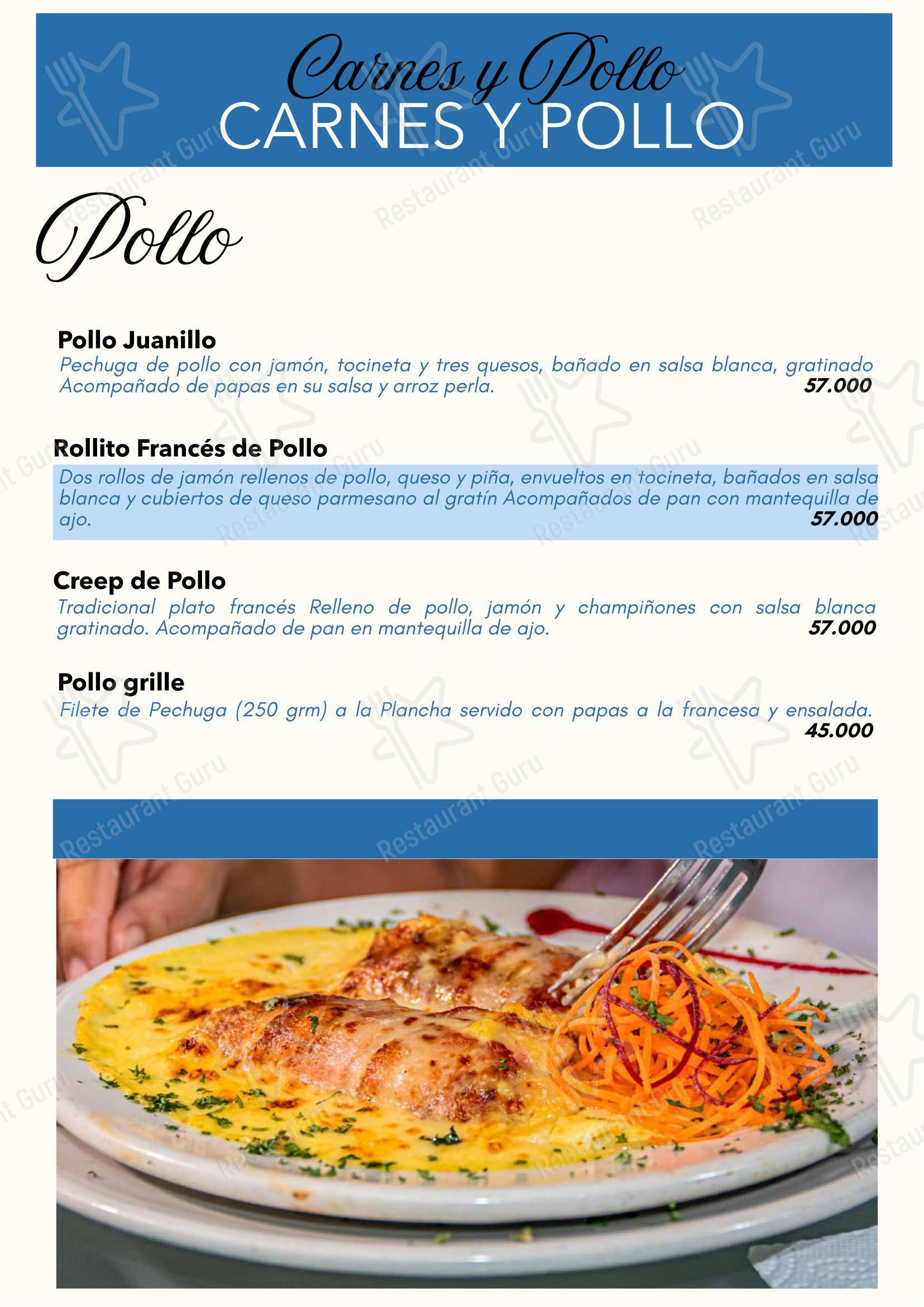Меню ресторана Restaurante Yotojoro