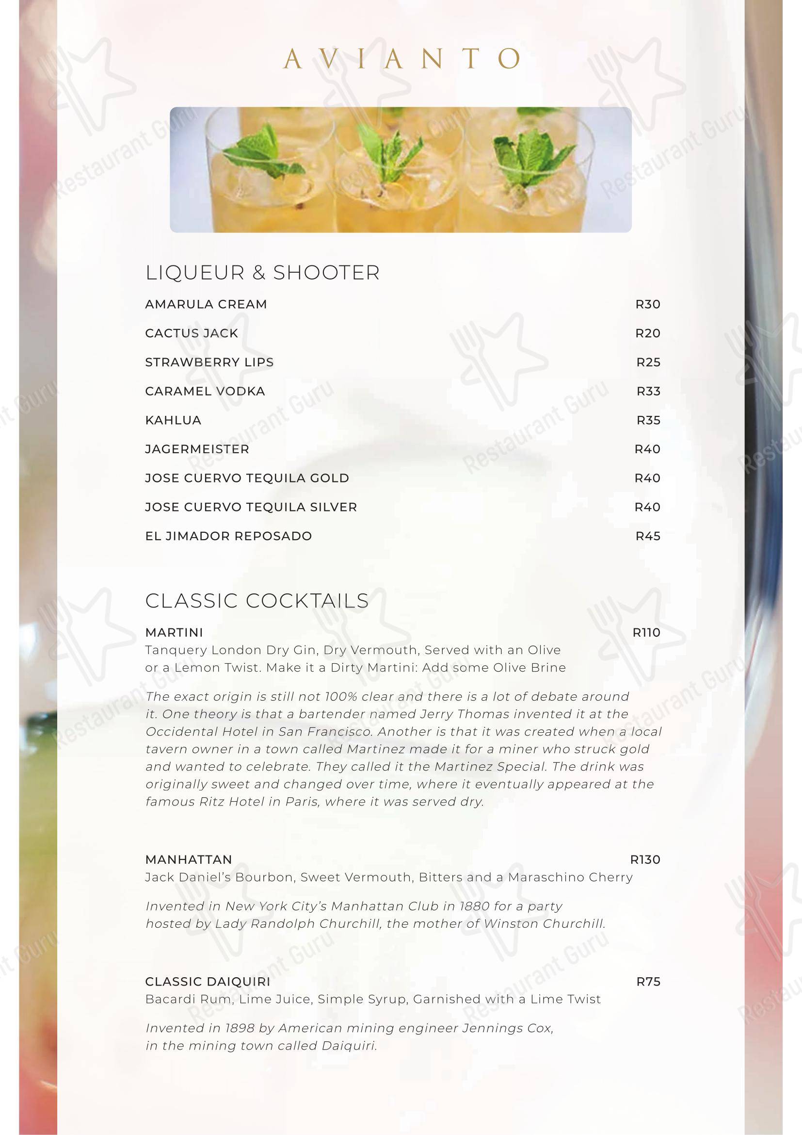 Restaurant Cielo @ Avianto в Рудепурте - Takeaway Menu