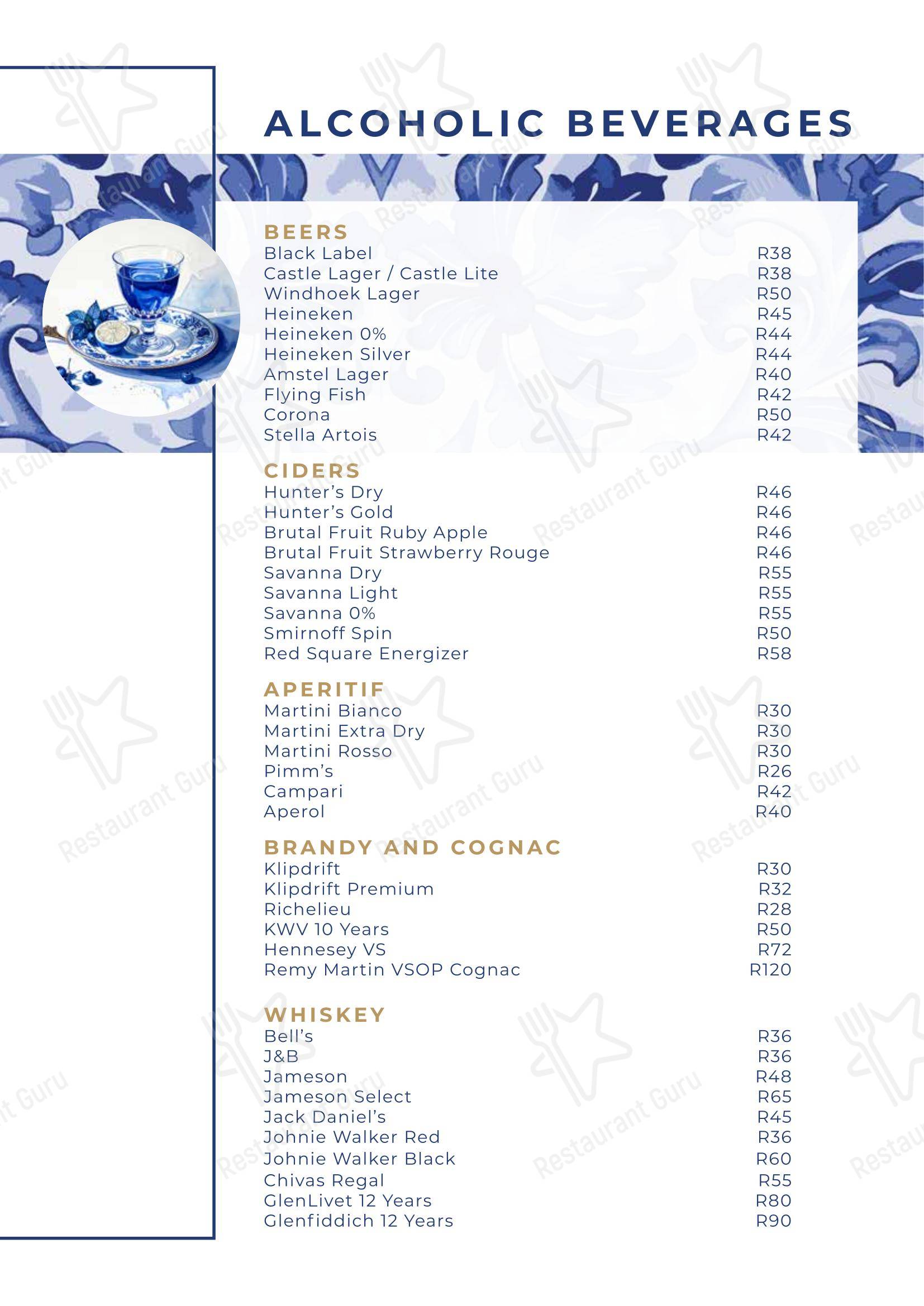 Carte menu ресторана Restaurant Cielo @ Avianto в Рудепурте