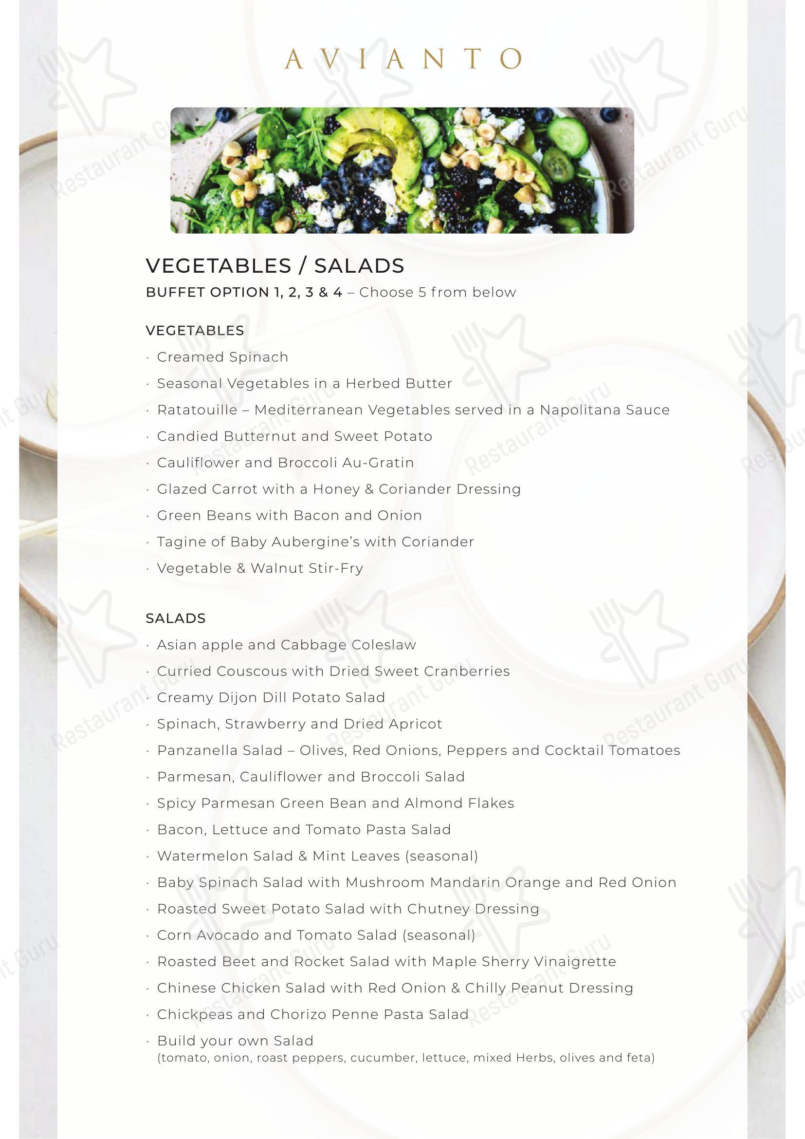 Restaurant Cielo @ Avianto в Рудепурте - Takeaway Menu
