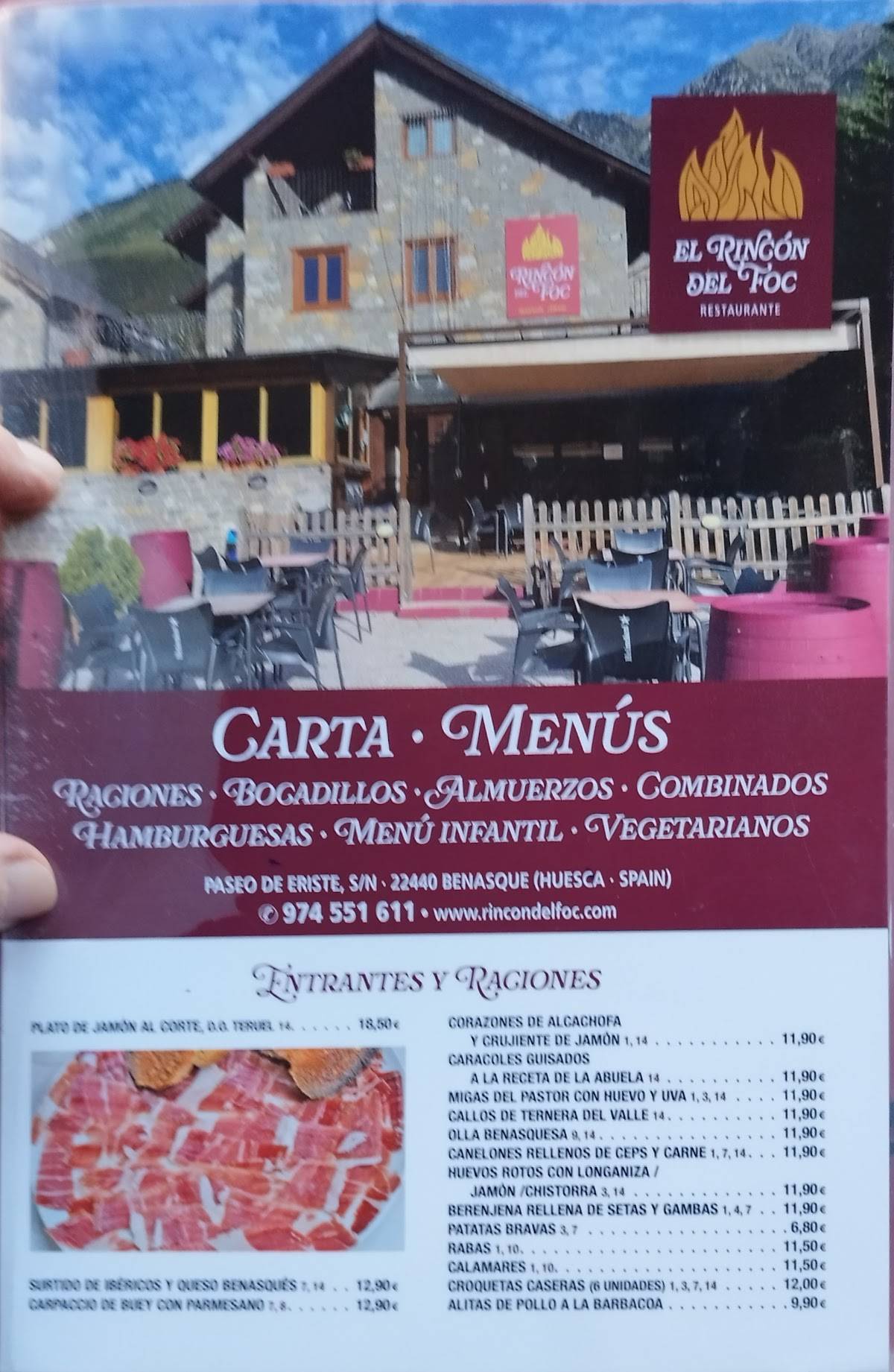 Rincón Del Foc меню