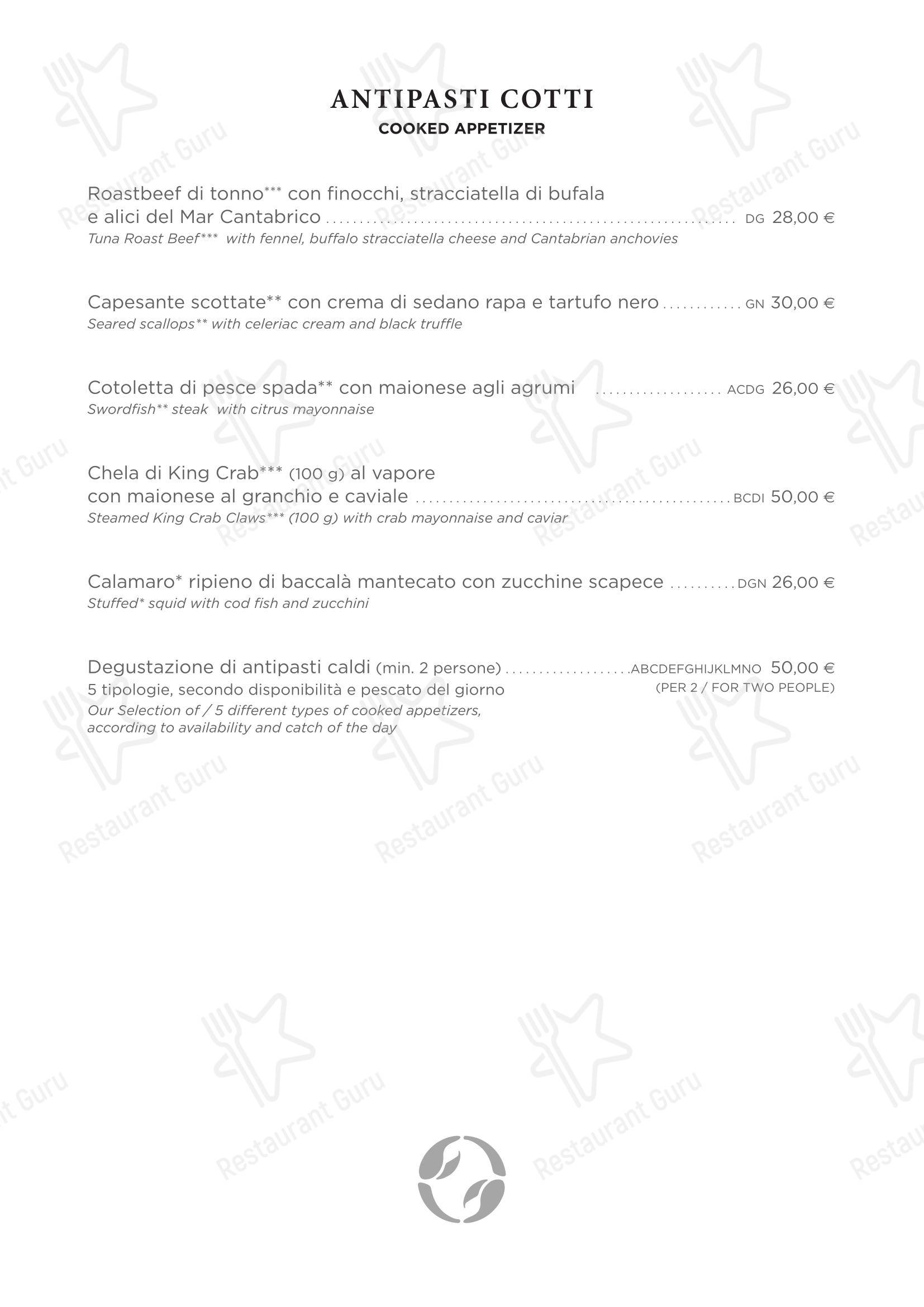 Меню ресторана Ristorante Crab - 菜单
