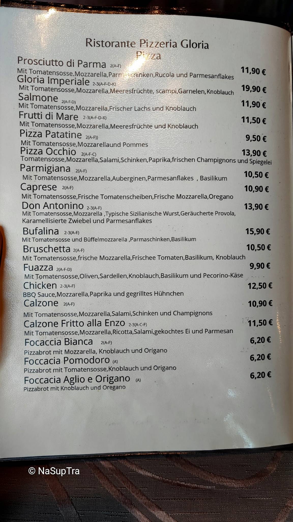 Ristorante Pizzeria Gloria - gartenfreude oberwald rastatt меню