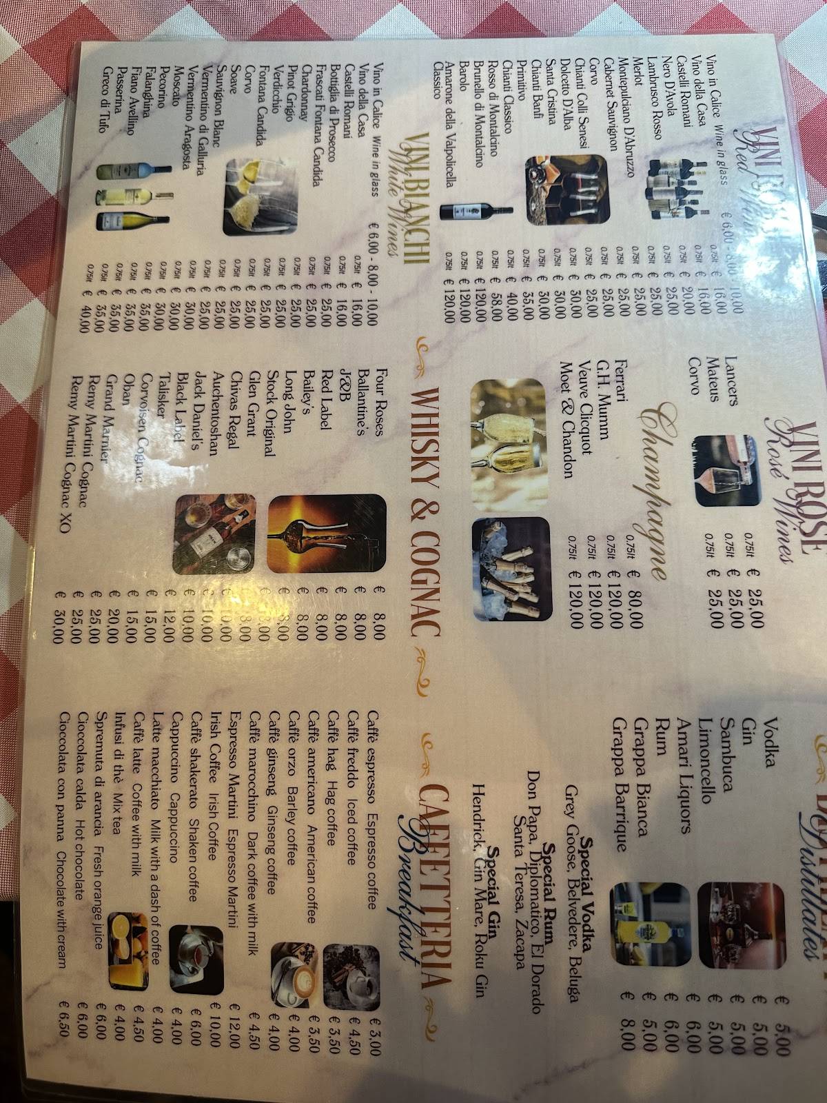 Ristorante Pizzeria Grande Secolo меню