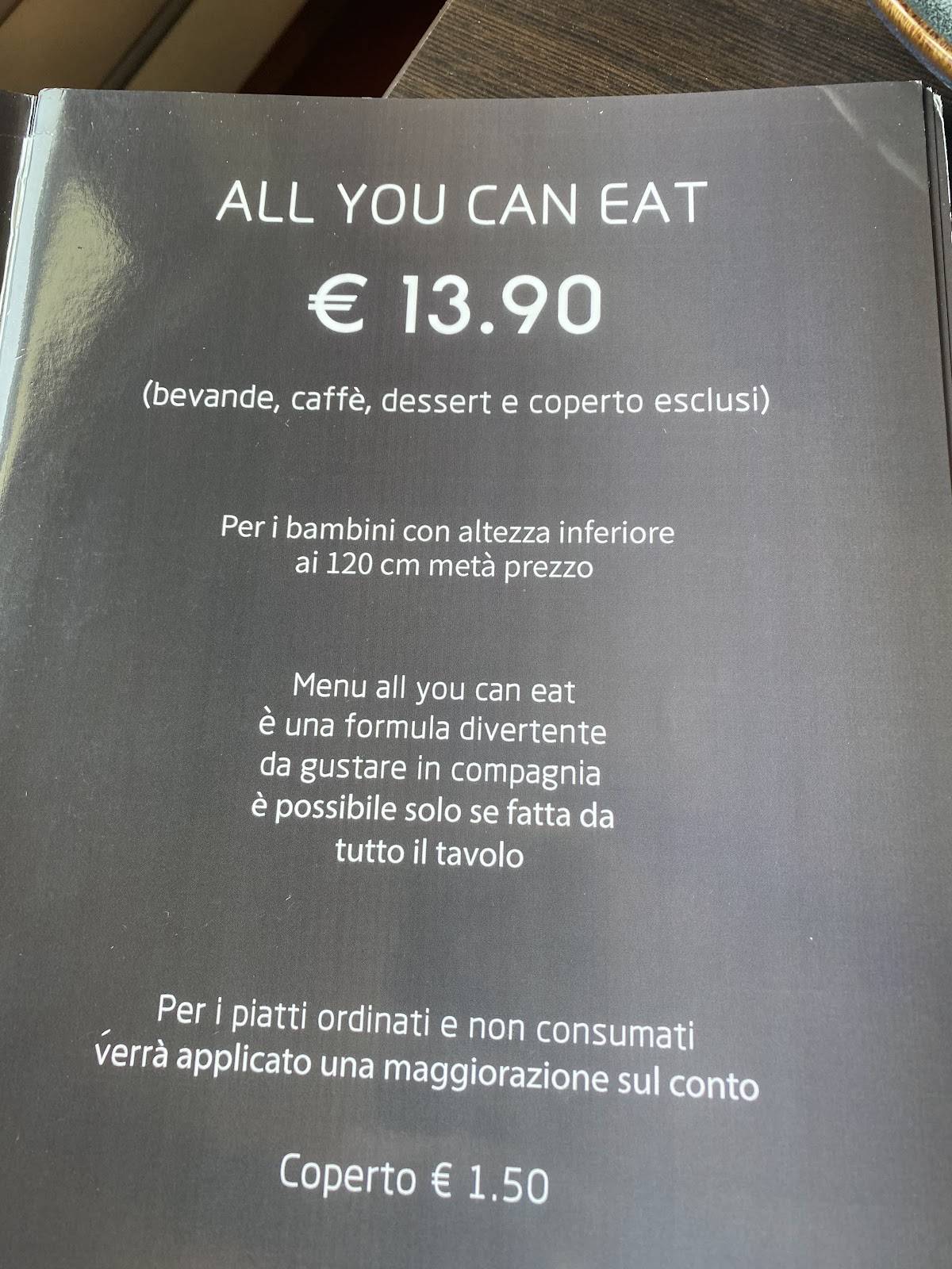 Ristorante Sakana меню