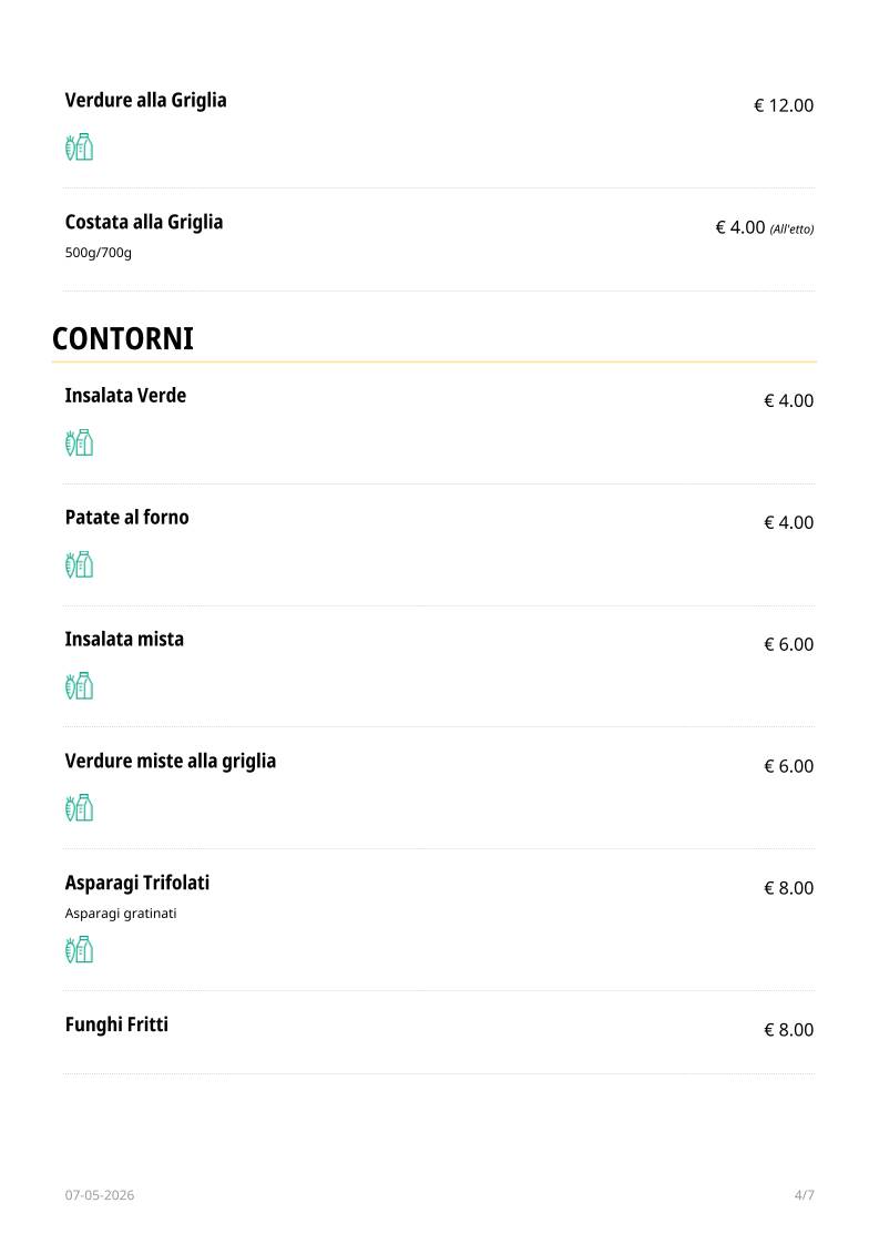 Ristorante Sirio меню