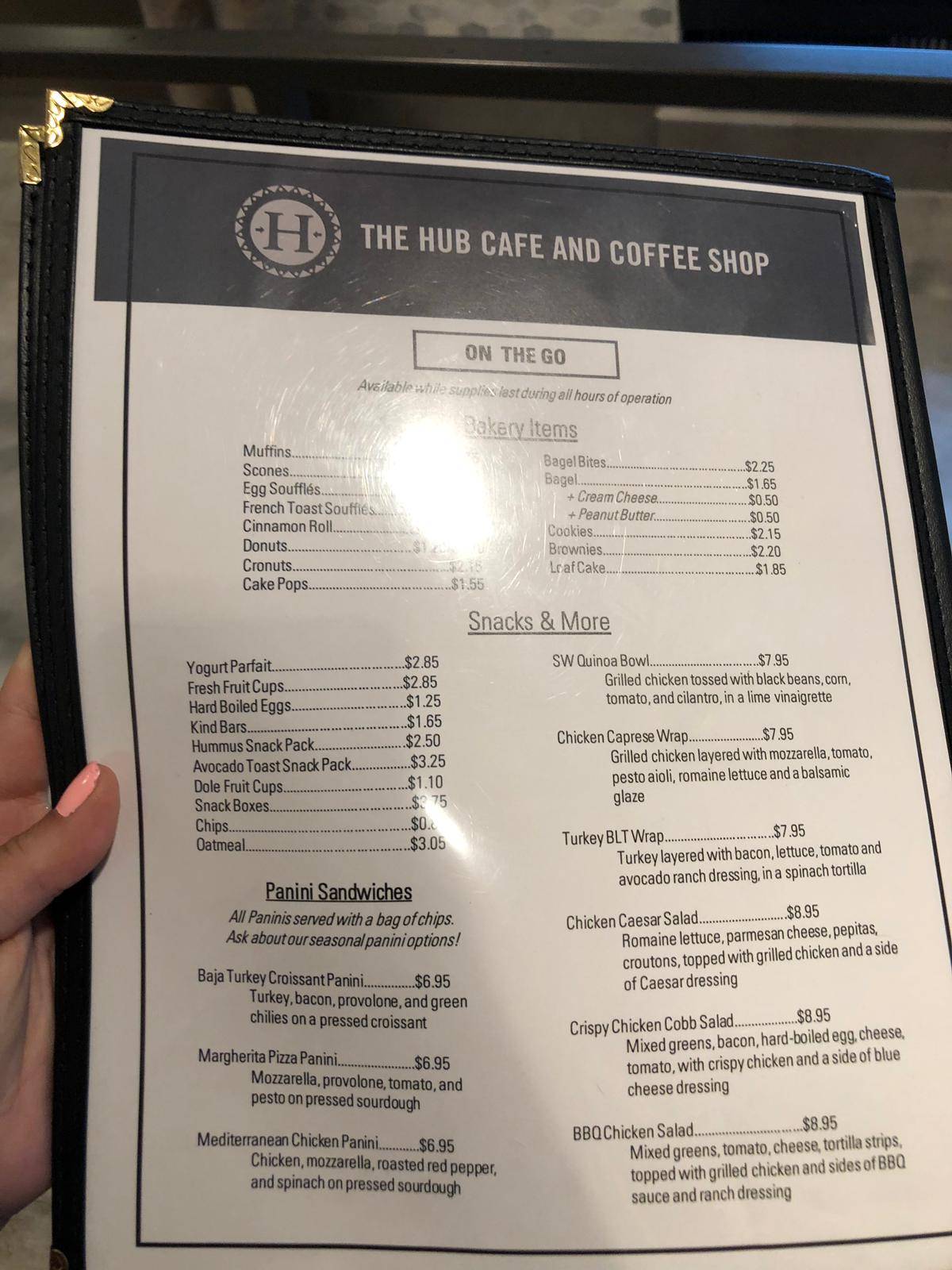 The Hub Cafe & Coffee Bar меню