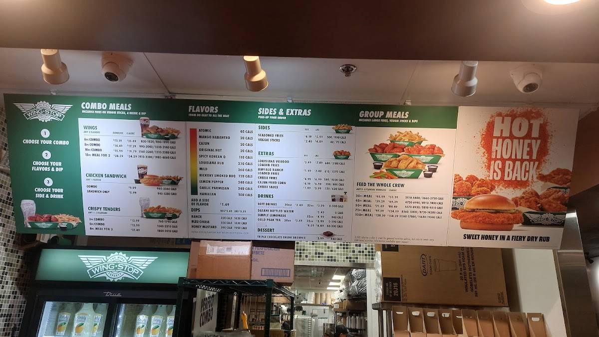 Wingstop меню