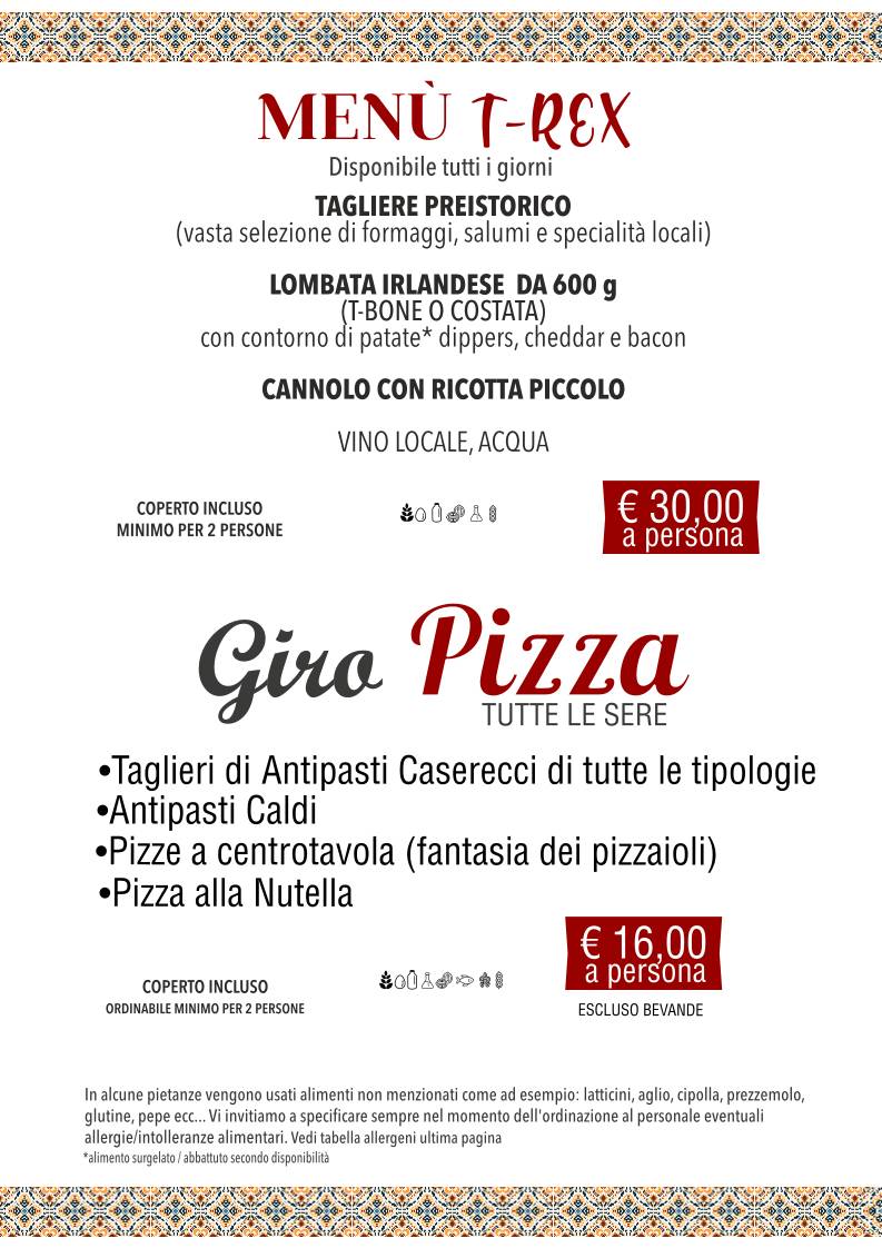 LA ROCCA ALBERGO RISTORANTE SALA RICEVIMENTI PIZZERIA меню