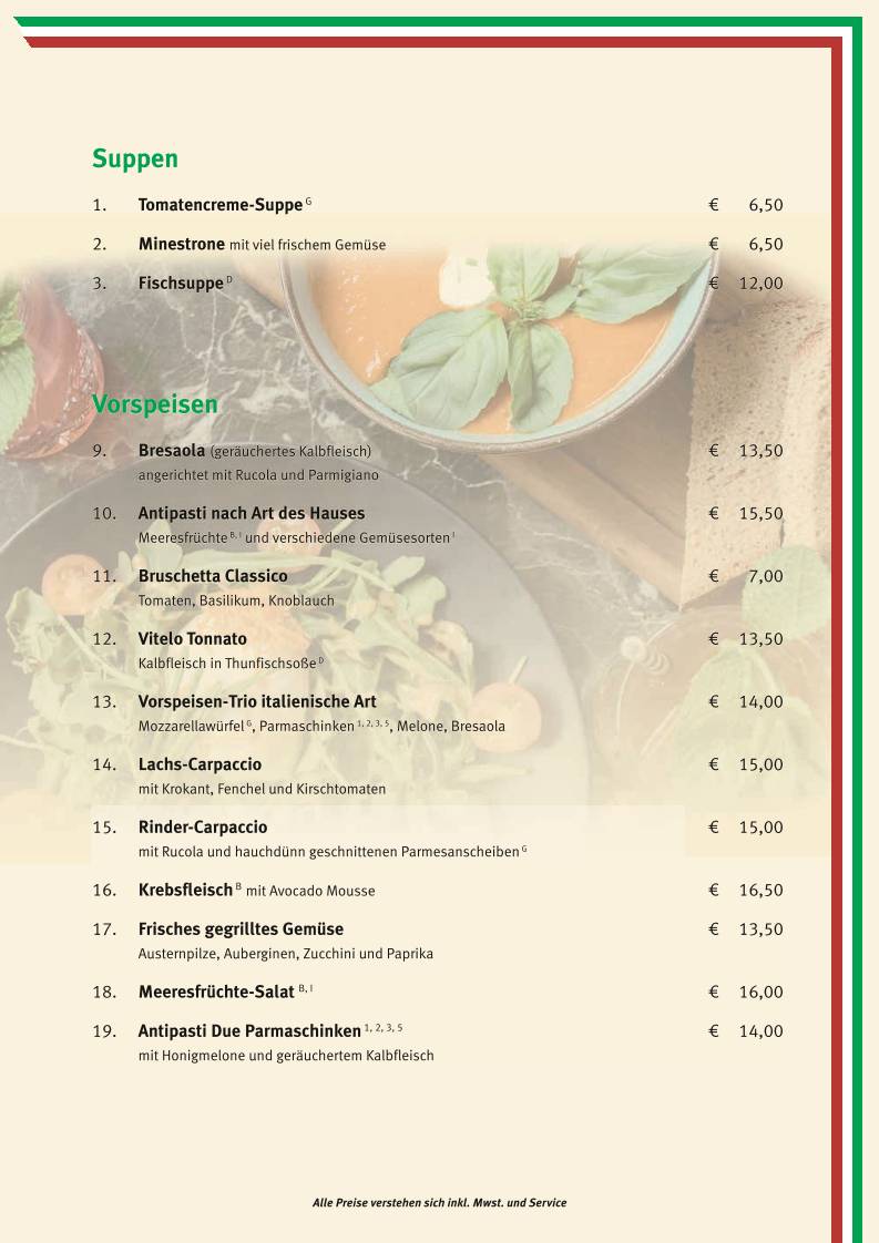 Ristorante Gargano меню