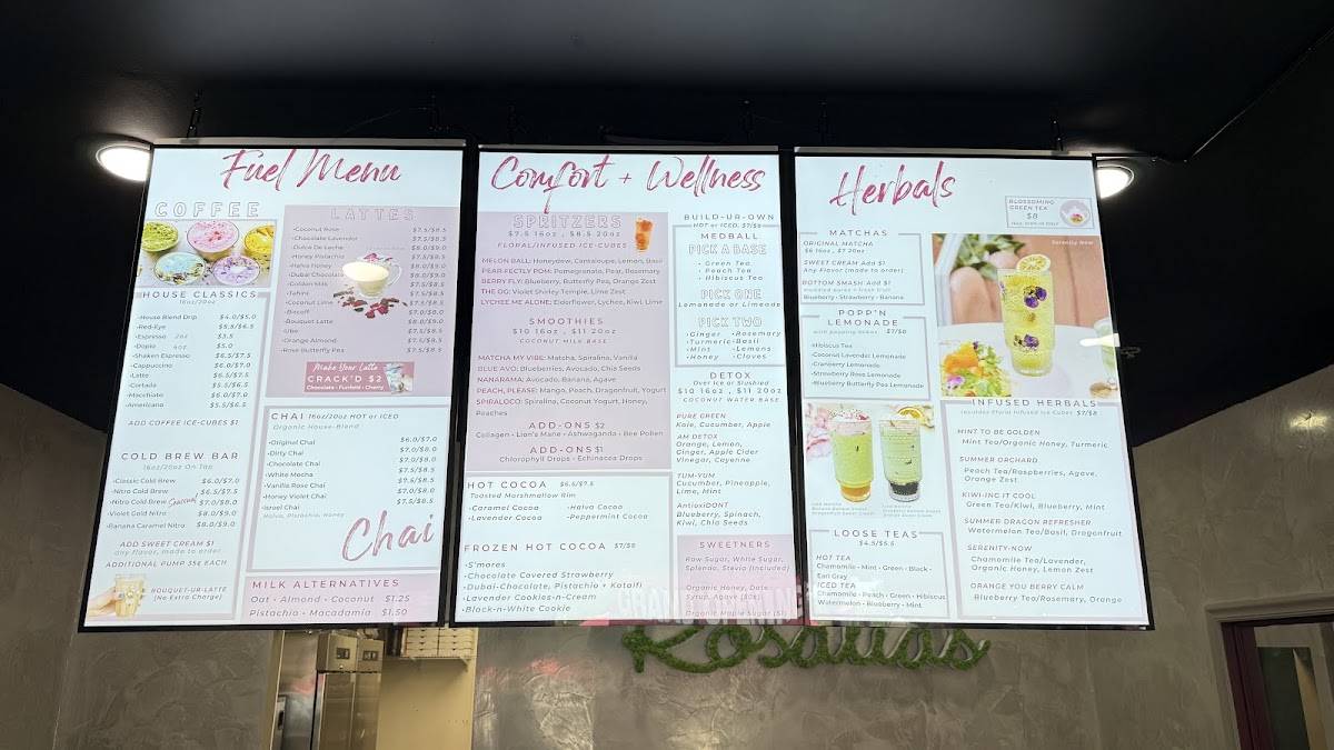 Rosalia's Botanical Cafe меню