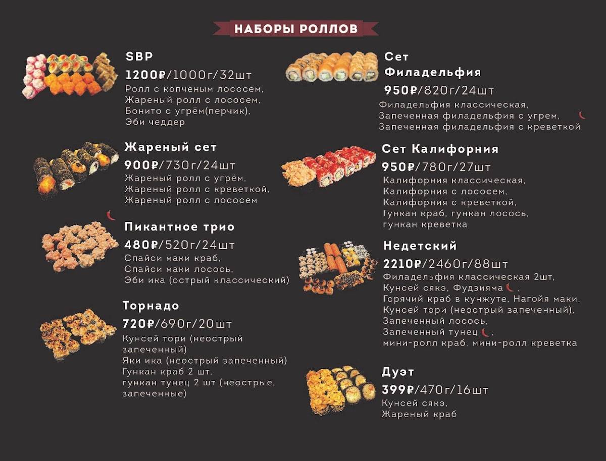 Sushi&Burger Place меню