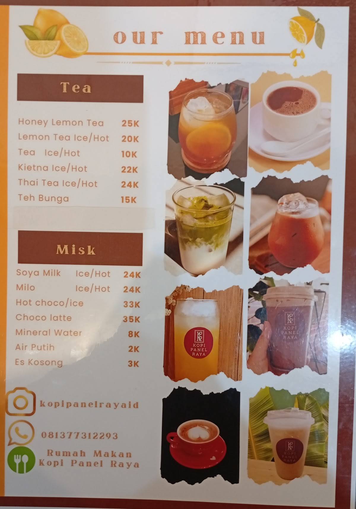 Rumah Makan & Kopi Panel Raya меню