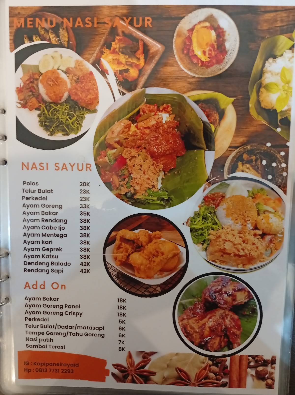 Rumah Makan & Kopi Panel Raya меню