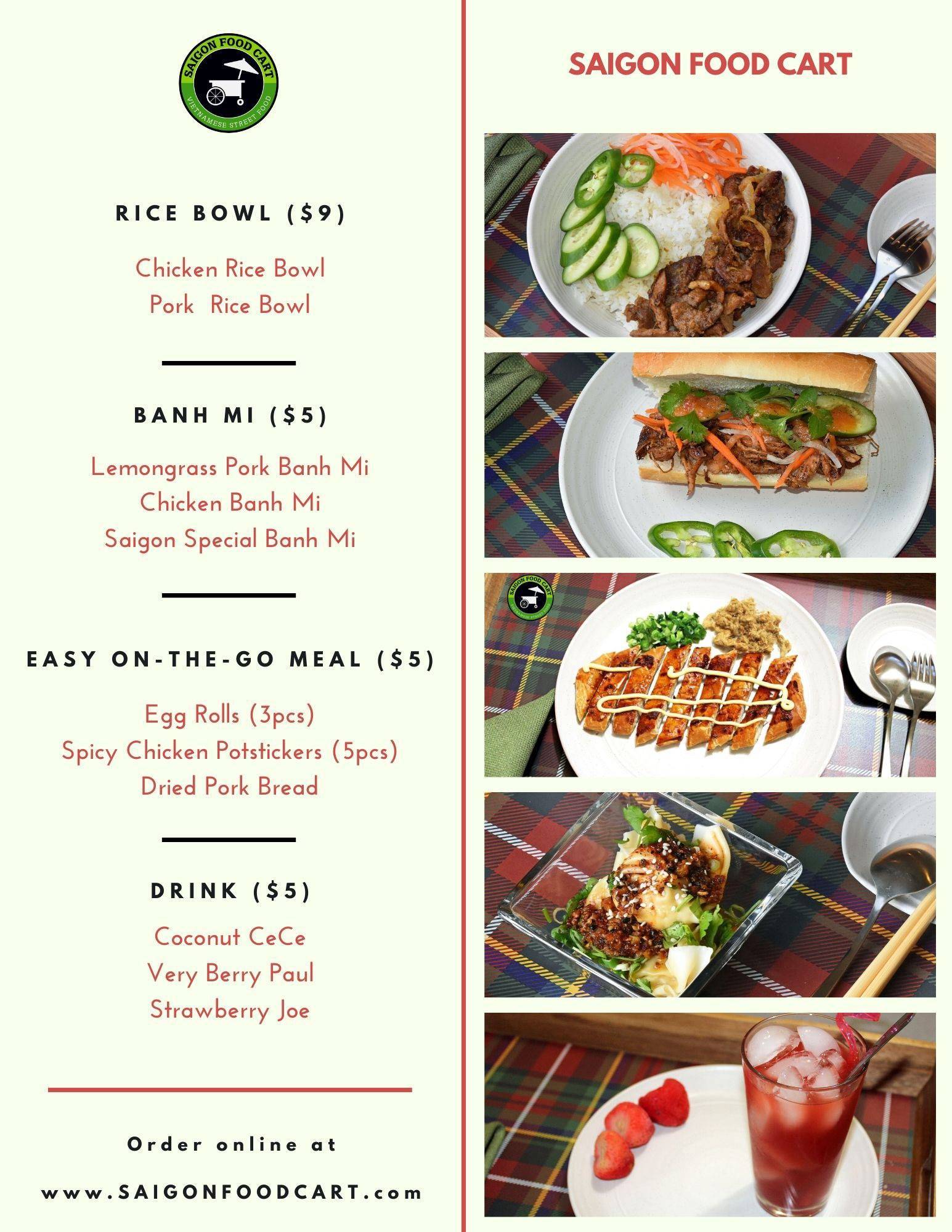 Saigon Food Cart меню