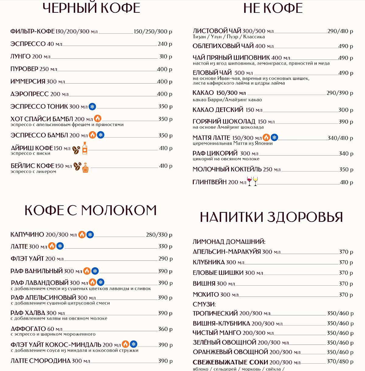 Ягода меню