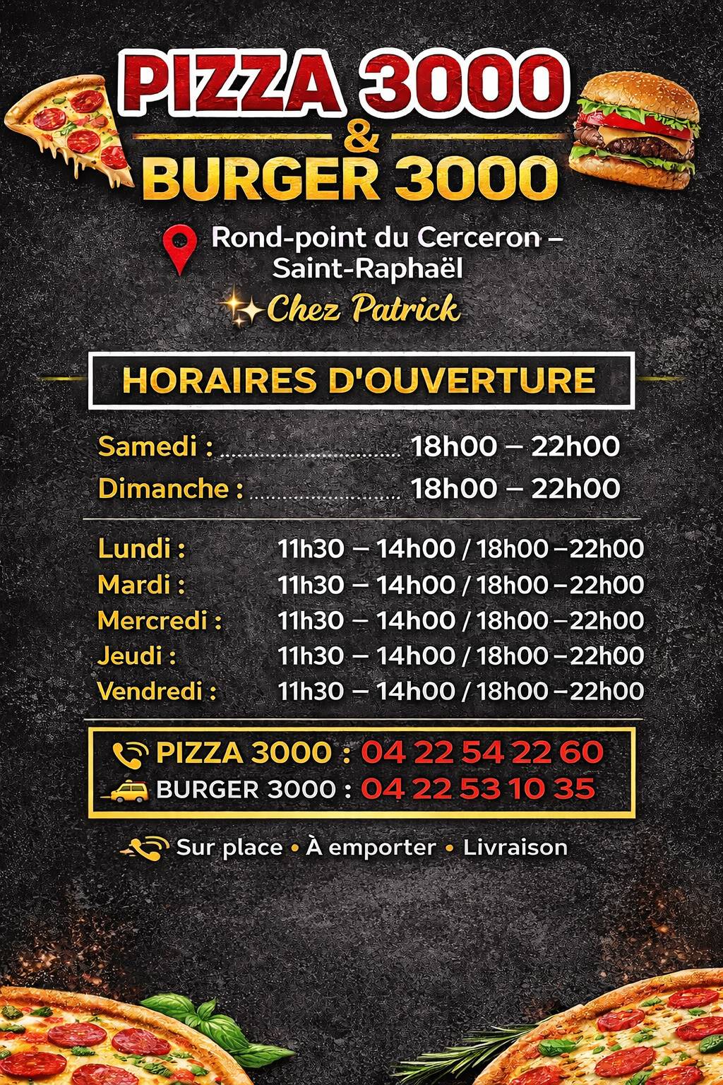 Pizza 3000 St Raphaël меню