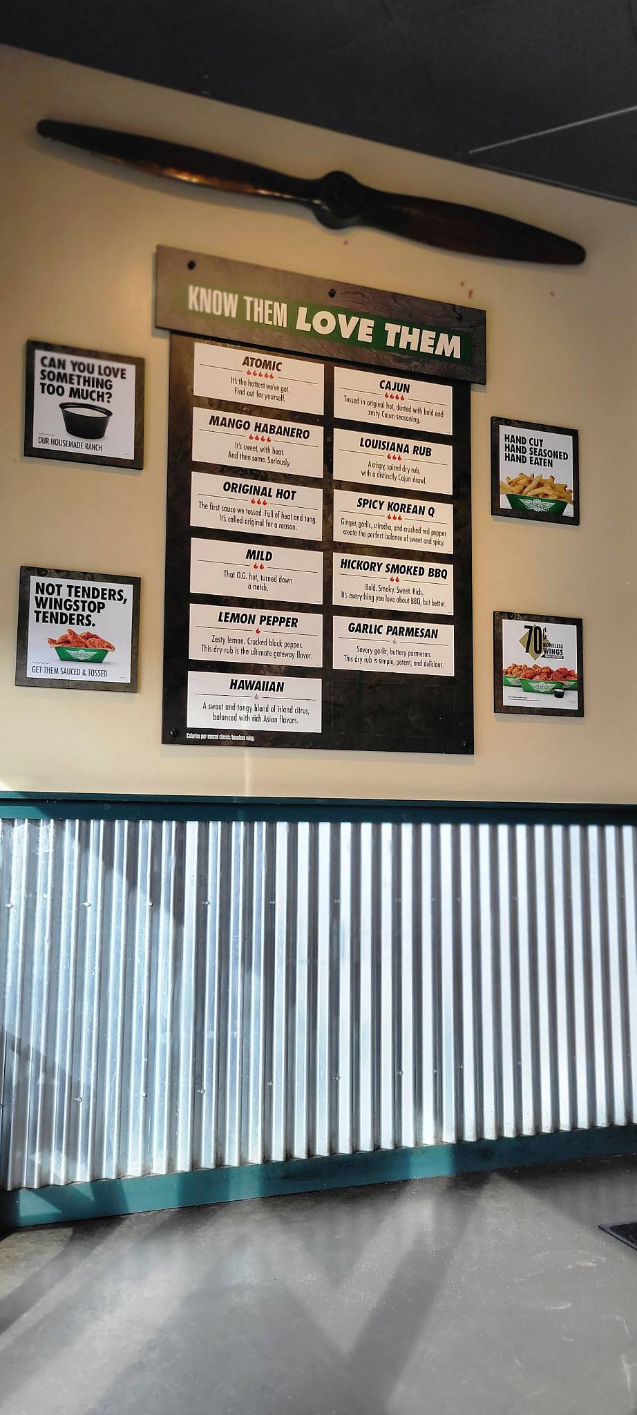 Wingstop меню