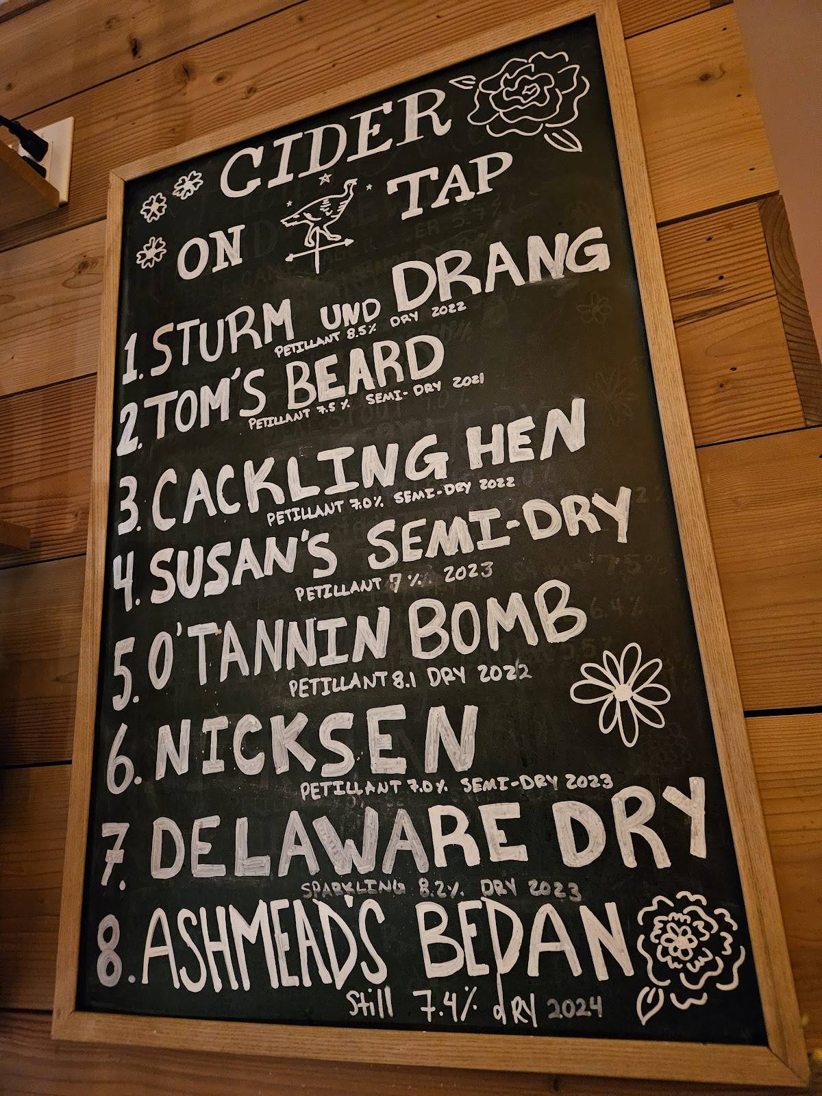 Seminary Hill Orchard & Cidery меню