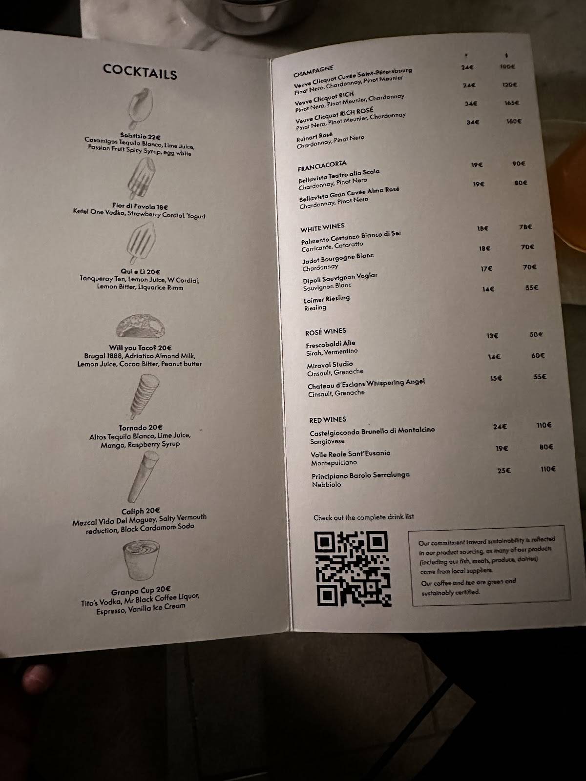 Citrico Rooftop - Pizza e Cocktail меню