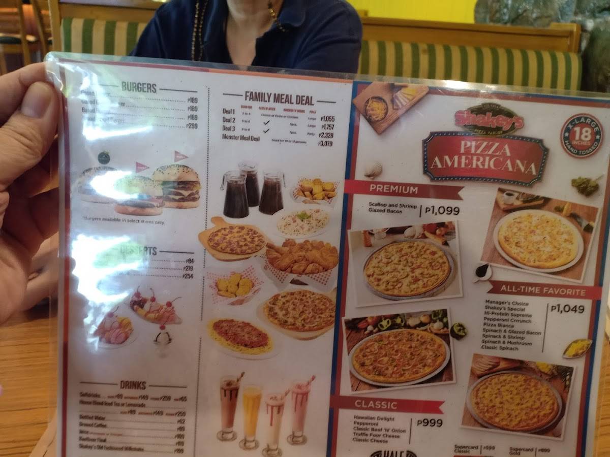 Shakey's Pizza Parlor - Paseo Outlets 5 меню