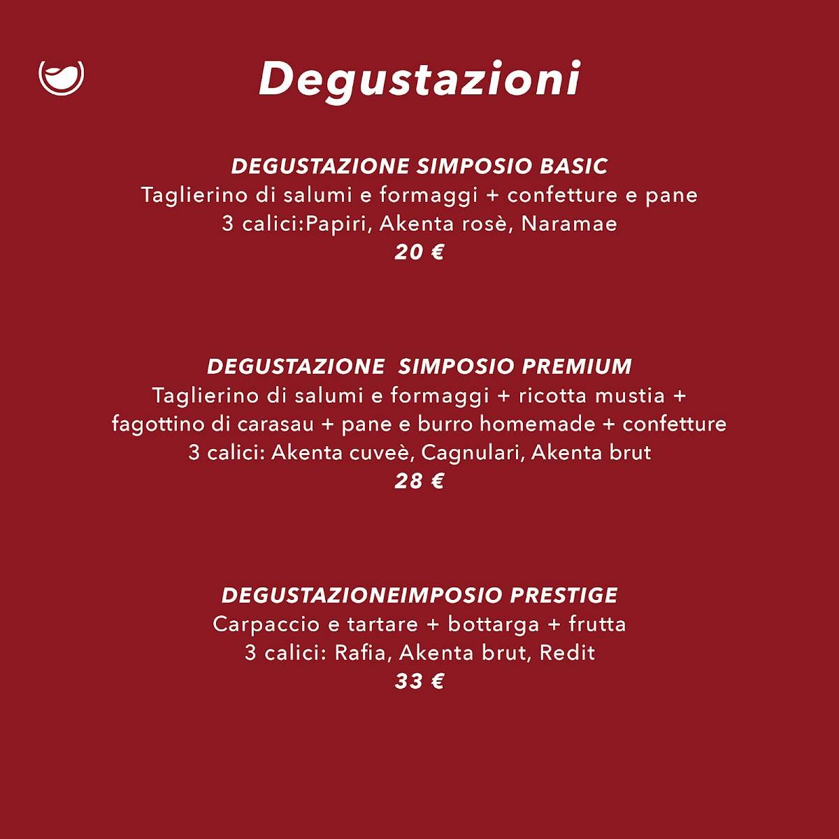 Simposio меню