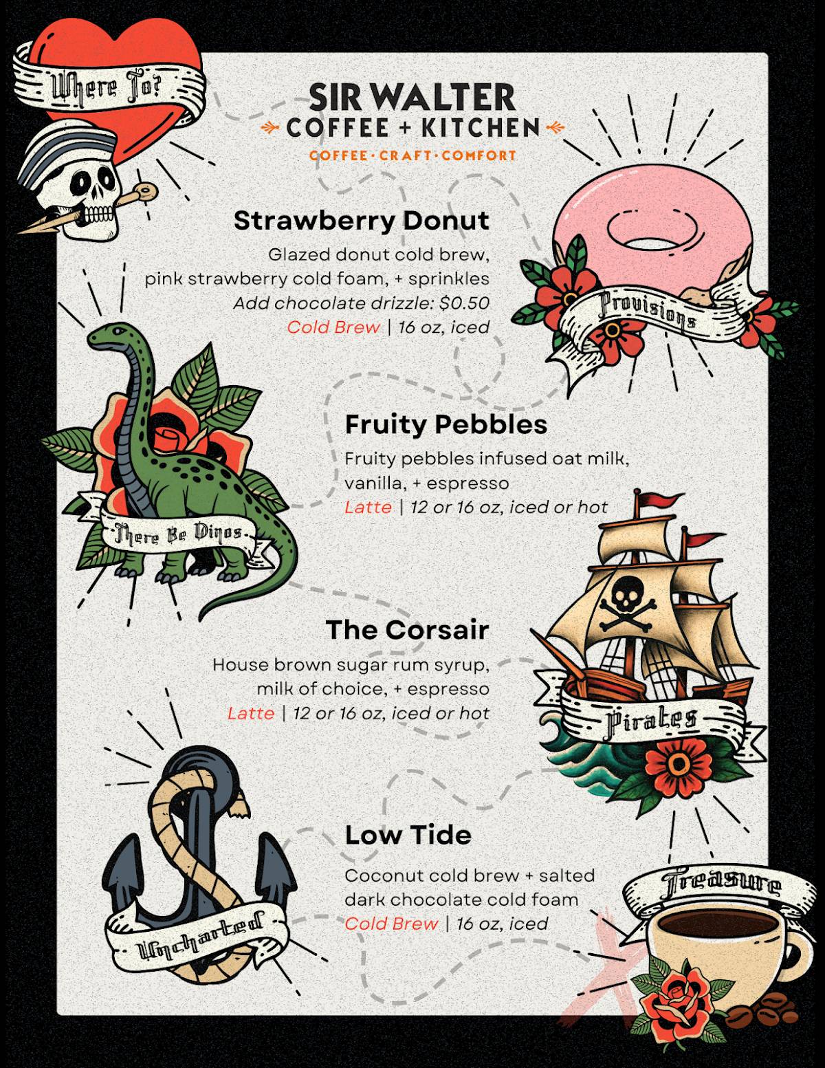 Sir Walter Coffee + Kitchen меню