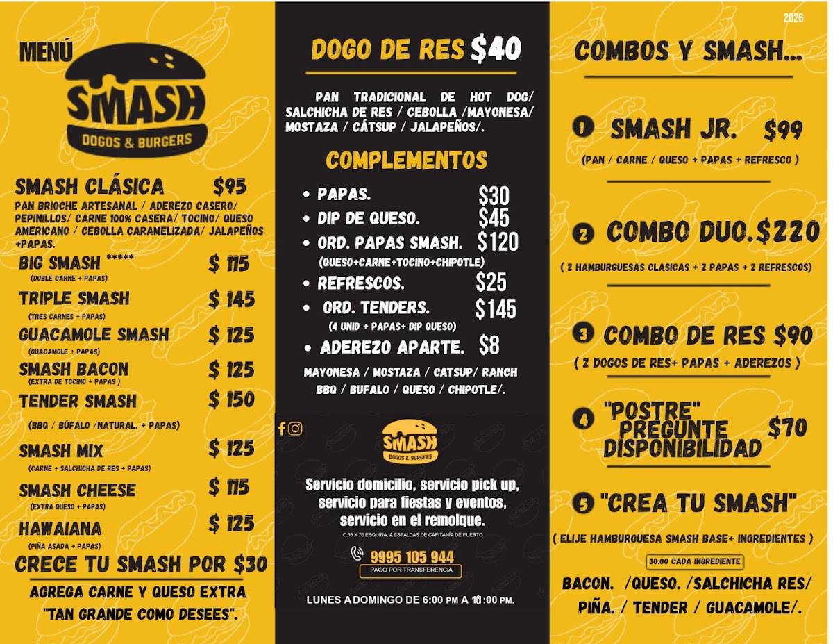 Smash Dogos & Burgers меню
