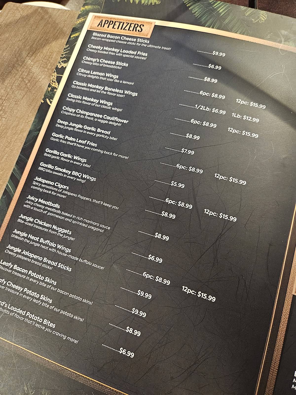 Smoking Monkey Pizza меню