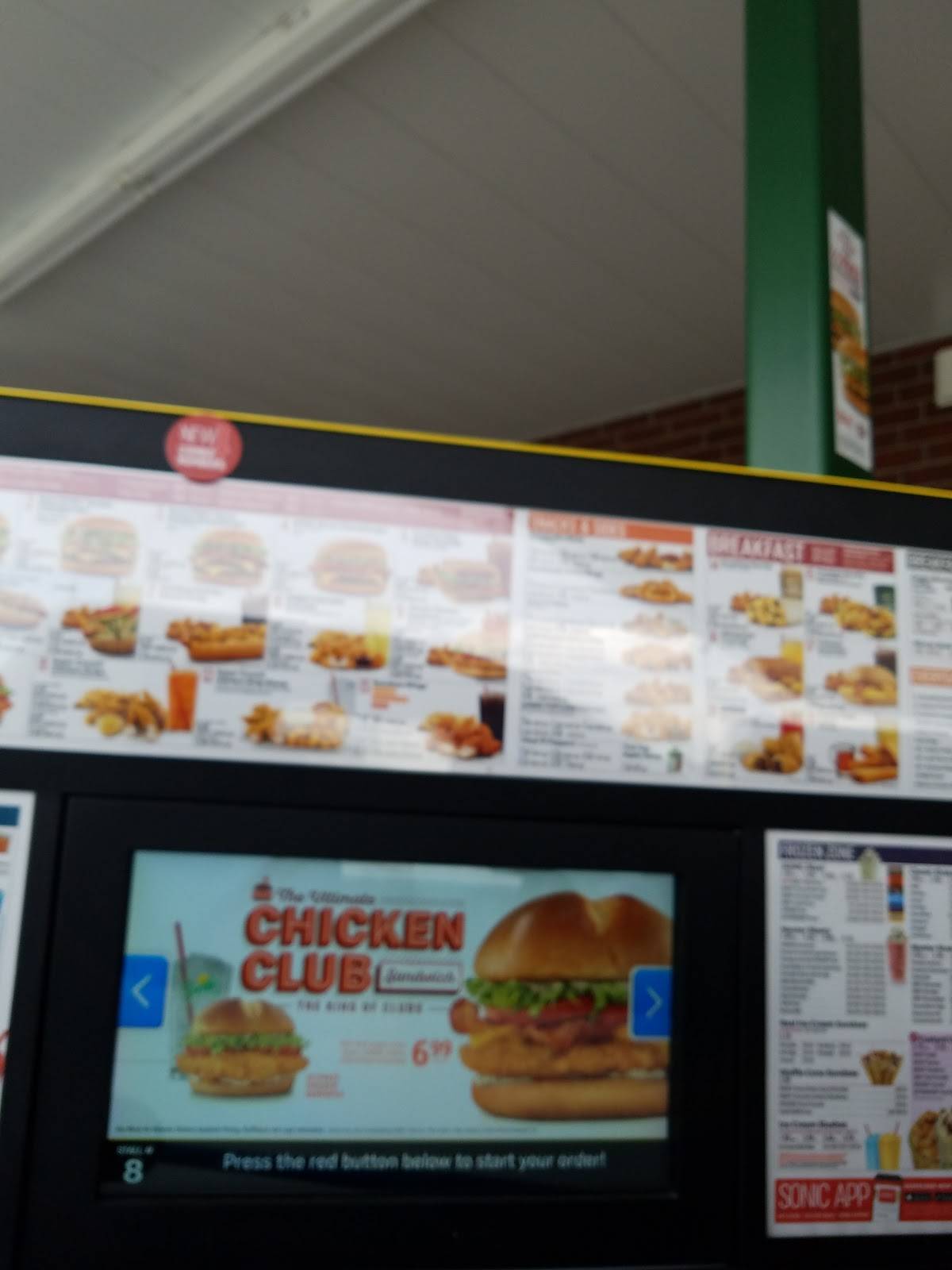 Sonic Drive-In меню